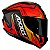 Capacete AXXIS Draken Vector Fosco Preto, Vermelho e Dourado - Imagem 1