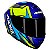 Capacete AXXIS Draken Vector Gloss Azul e Amarelo - Imagem 7