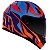 Capacete Norisk Ff391 Cutting Laranja Fluorescente e Azul - Imagem 1