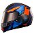 Capacete X11 Trust Pro Transit Laranja e Azul - Imagem 1