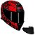 COMBO - Capacete Axxis Eagle Breaking Preto Fosco e Vermelho - Imagem 1