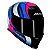 Capacete Axxis Eagle Tecno Preto Gloss Pink e Azul - Imagem 1