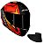 COMBO-Capacete AXXIS Draken Vector Fosco Vermelho e Dourado - Imagem 1