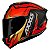 COMBO-Capacete AXXIS Draken Vector Fosco Vermelho e Dourado - Imagem 4