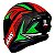 Capacete Axxis Draken Tracer Vermelho, Verde e Preto Fosco - Imagem 3