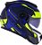 Capacete Norisk Route Ff345 Speedmax Fosco Azul, Amarelo Fluor (C/Viseira Solar) - Imagem 1