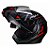 Capacete Articulado Peels U-RB2 Dynamic Preto Fosco e Vermelho com viseira solar - Imagem 4