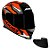 COMBO - Capacete Axxis Eagle Power Gloss Preto Laranja Cinza - Imagem 1