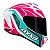 Capacete Axxis Draken Tracer Gloss Branco, Tifany e Rosa - Imagem 1