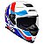 Capacete Axxis Eagle Sv Smart Gloss Branco Azul e Vermelho (com viseira Solar) - Imagem 4