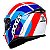 Capacete Axxis Eagle Sv Smart Gloss Branco Azul e Vermelho (com viseira Solar) - Imagem 2