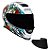 COMBO - Capacete Axxis Eagle Catrina Gloss Branco+Viseira Fumê - Imagem 1