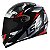 Capacete Ls2 FF358 Tank Camuflado Preto e Vermelho - Imagem 4