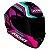 Capacete Axxis Draken Cougar Gloss Black Pink Tiffany - Imagem 2