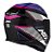 Capacete Asx Eagle Hunter Brilho Preto/Branco/Lilas - Imagem 4