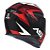 Combo Capacete Asx Eagle Street Brilho Preto/Vermelho/Branco - Imagem 4