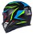 Capacete Asx Eagle SV Lightning Fosco Preto/ Grafite/ Azul - Imagem 4