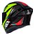 Capacete Asx Eagle Racing Attacker Brilho Preto/GRF/Amarelo - Imagem 4