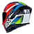 Combo Capacete Asx Eagle Racing Attacker Brilho BCO/AZ/VM - Imagem 7