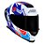 Combo Capacete Asx Eagle Racing Diagon Brilho Branco/Az/VM - Imagem 5