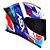Capacete Asx Eagle Racing Diagon Brilho Branco/Azul/Vermelho - Imagem 1