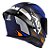 Combo Capacete Asx Eagle Racing Diagon Fosco Azul/ Azul/ Branco - Imagem 6