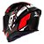 Combo Capacete Asx Eagle Racing Diagon Brilho Preto/ GRF/ Vermelho - Imagem 7