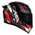 Combo Capacete Asx Eagle Racing Diagon Brilho Preto/ GRF/ Vermelho - Imagem 9