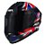 Combo Capacete Asx Draken UK Brilho Preto/ Vermelho/ Azul - Imagem 2