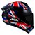 Capacete Asx Draken UK Brilho Preto/ Vermelho/ Azul - Imagem 1