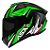 Combo Capacete Asx Draken Vector Brilho Preto/ Verde/ Branco - Imagem 3