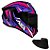 Combo Capacete Asx Draken Vector Brilho Preto/ Lilas/ Rosa - Imagem 1