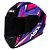 Combo Capacete Asx Draken Vector Brilho Preto/ Lilas/ Rosa - Imagem 2