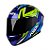 Combo Capacete Asx Draken Vector Brilho Azul/ Amarelo/ Cinza - Imagem 2