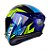 Capacete Asx Draken Vector Brilho Azul/ Amarelo/ Cinza - Imagem 2