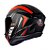 Capacete Asx Draken Vector Fosco Preto/ Cinza / Vermelho - Imagem 4