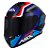 Combo Capacete Asx Draken Cougar Brilho Preto/ Azul/Vermelho - Imagem 5