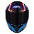 Combo Capacete Asx Draken Cougar Brilho Preto/ Azul/Vermelho - Imagem 9