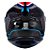 Capacete Asx Draken Cougar Brilho Preto/ Azul/ Vermelho - Imagem 2