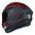 Capacete Asx Draken Cougar Fosco Cinza/ Preto/ Vermelho - Imagem 4