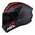 Capacete Asx Draken Cougar Fosco Cinza/ Preto/ Vermelho - Imagem 3