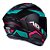 Capacete Asx Draken Wind Fosco Preto/ Tiffany/ Pink - Imagem 4