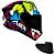 Combo Capacete Asx Draken Queen Brilho Preto/ Amarelo/ Pink - Imagem 1