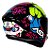 Capacete Asx Draken Queen Brilho Preto/ Amarelo/ Pink - Imagem 3