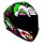 Combo Capacete Asx Draken Joker Brilho Preto/ Verde/ Roxo - Imagem 7