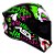 Capacete Asx Draken Joker Brilho Preto/ Verde/ Roxo - Imagem 1