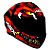 Combo Capacete Asx Draken Raptor Brilho Preto/ Vermelho - Imagem 4