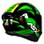 Capacete Asx Draken Raptor Brilho Preto/ Verde - Imagem 3