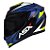 Capacete Asx Eagle Street Brilho Preto/ Azul/ Amarelo - Imagem 2