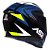 Capacete Asx Eagle Street Brilho Preto/ Azul/ Amarelo - Imagem 8